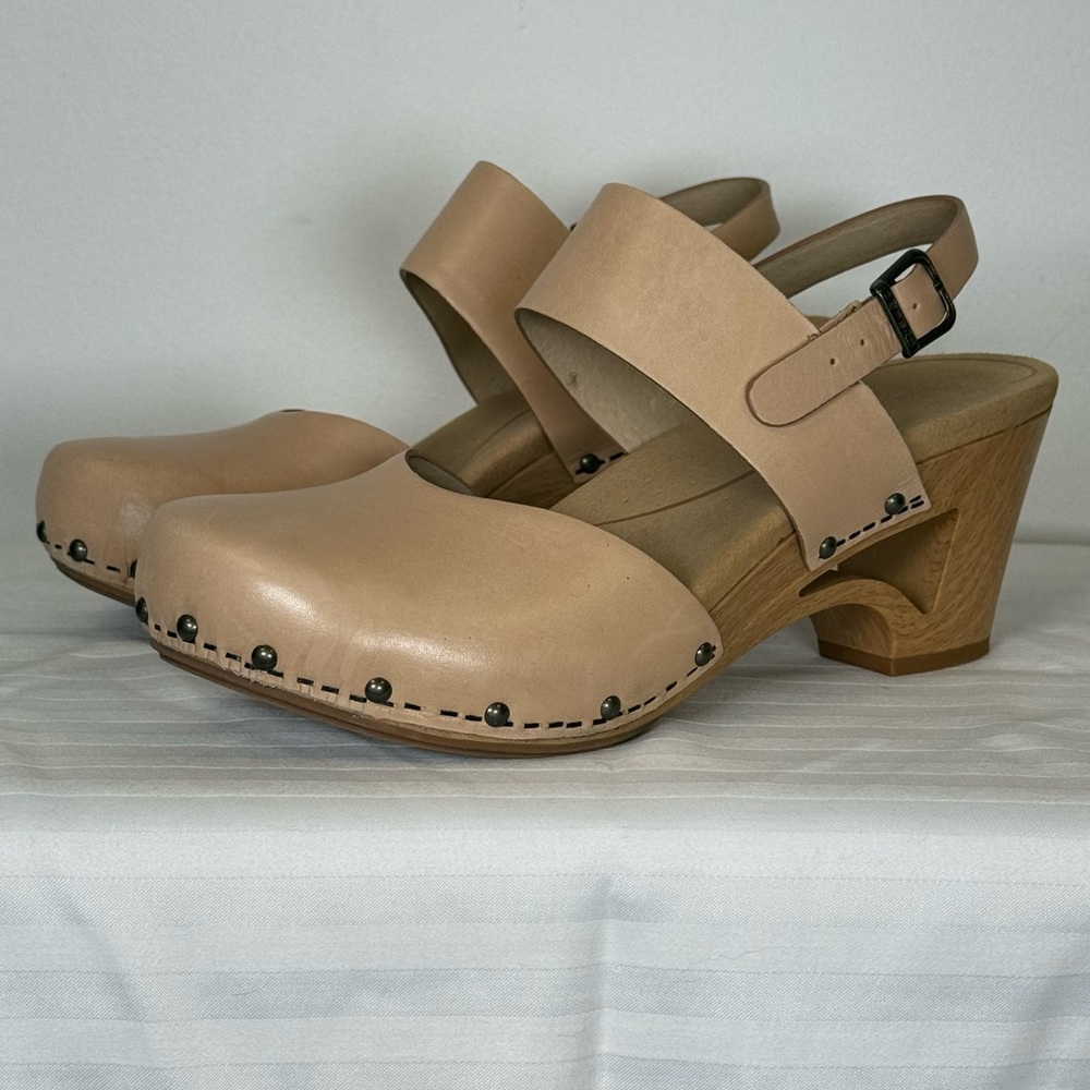 Dansko Tan Leather Mules